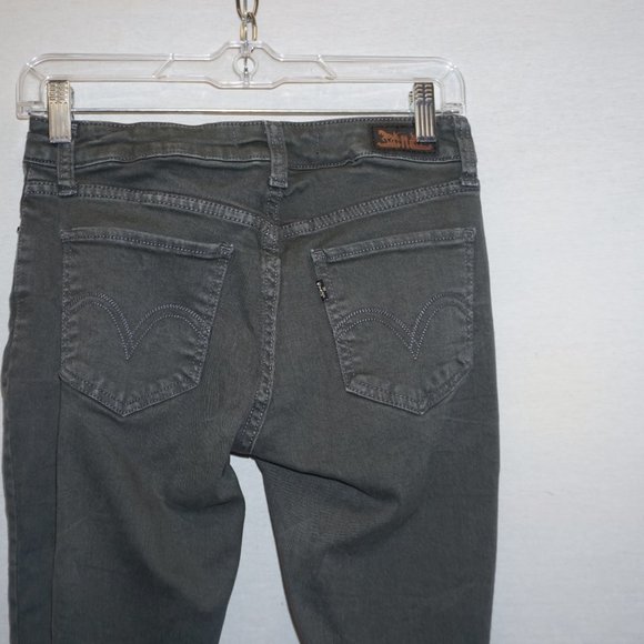 LEVI'S 535 Leggings Gray Destroyed 5 Junior - Picture 7 of 9